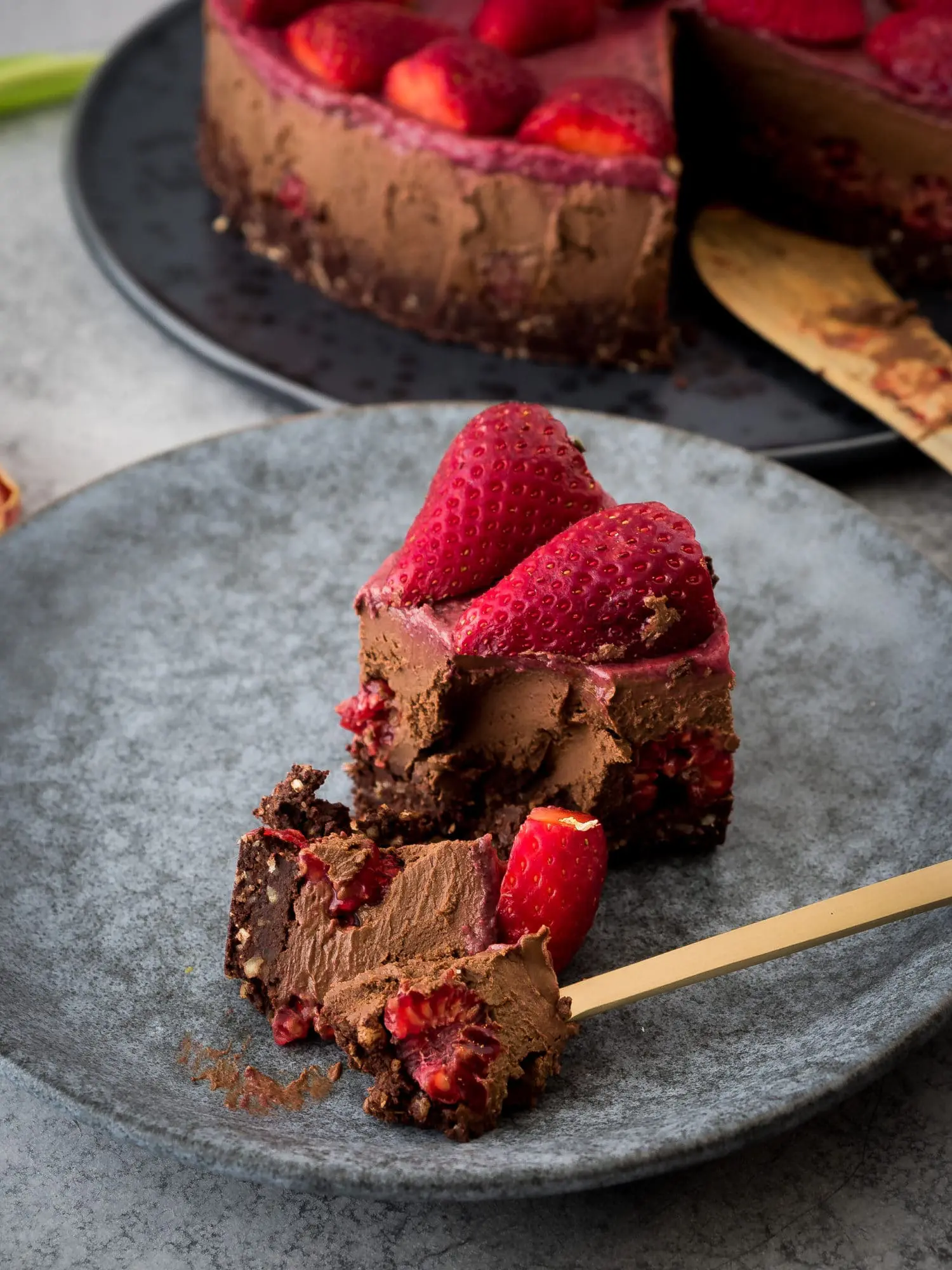 Zartbitterer Schoko-Erdbeer Kuchen