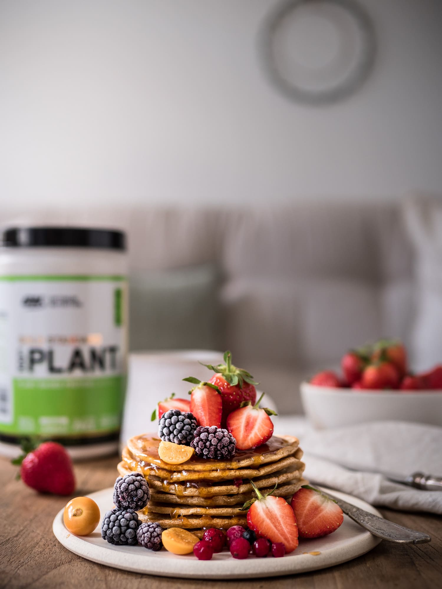 Vegane Protein Pancakes aus nur 5 Zutaten. Zuckerfrei.