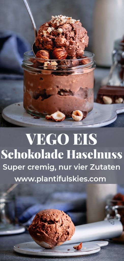 Veganes Schokoeis mit Vego Schokolade. Nur 4 Zutaten. Vegane Eisrezepte. Eis einfach selber machen. Gesunde Eisrezepte #happy.mood.food #eis #sommerrezepte
