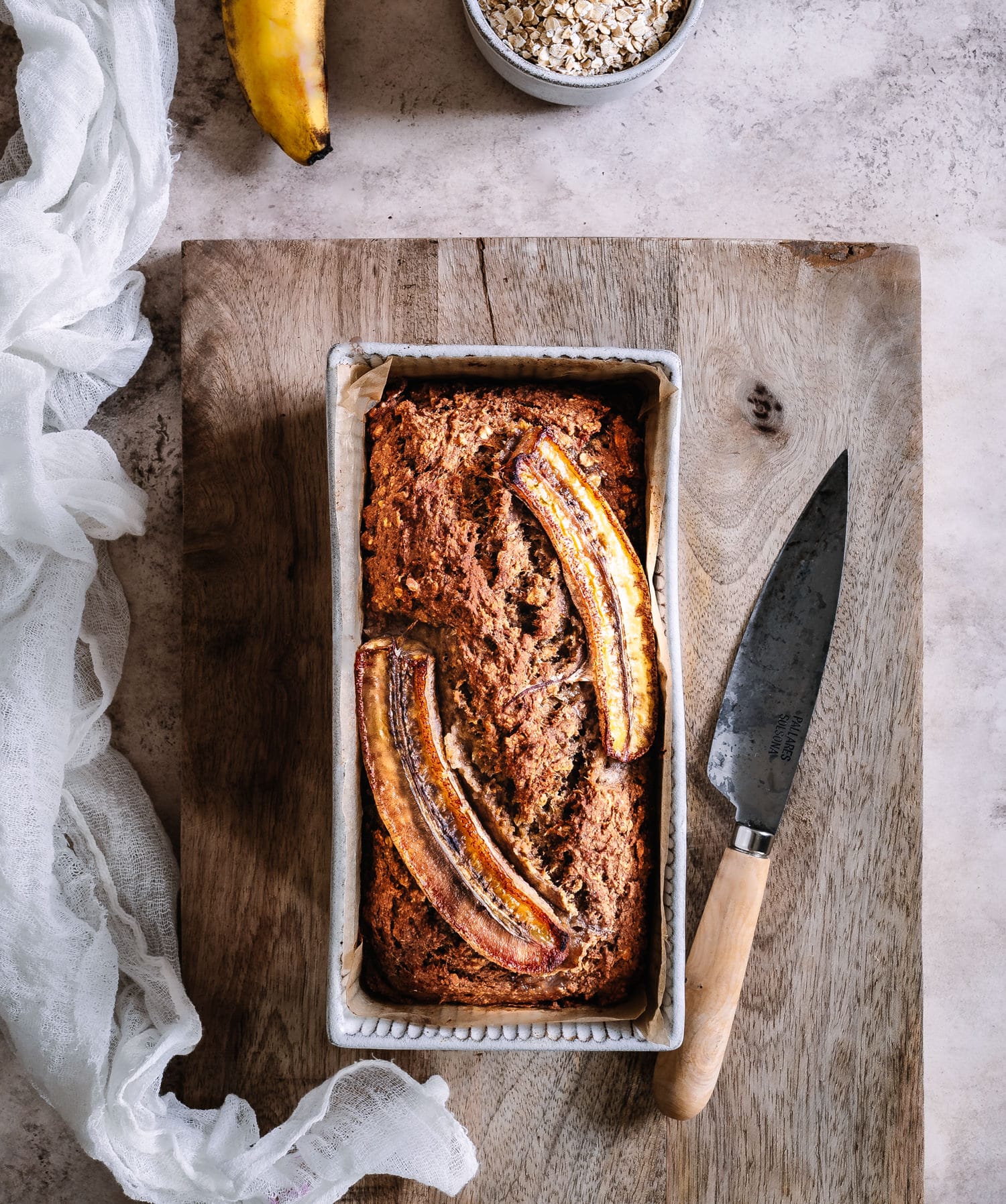 Bananenbrot vegan, zuckerfrei, glutenfrei, nussfrei